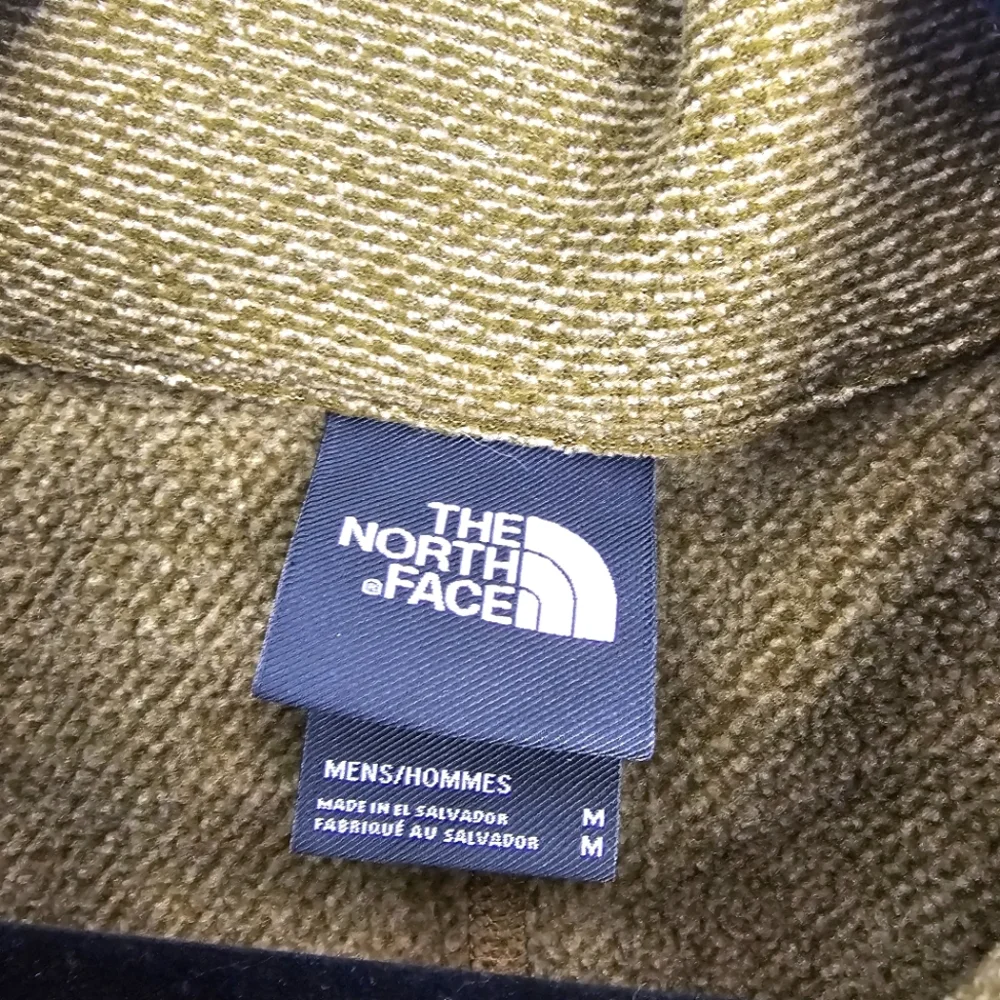 The North Face‎ 1/4 Zip Pullover Jacket Fleece Green Textured Men's Size Medium